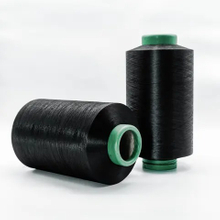 150D/48F Siyah + 20D Spandex Polyester ACY Hava Kaplı İplik